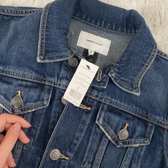 NWT Current/Elliot The Baby Trucker Denim Jacket | Current/Elliot Denim Jacket - Picture 4 of 10